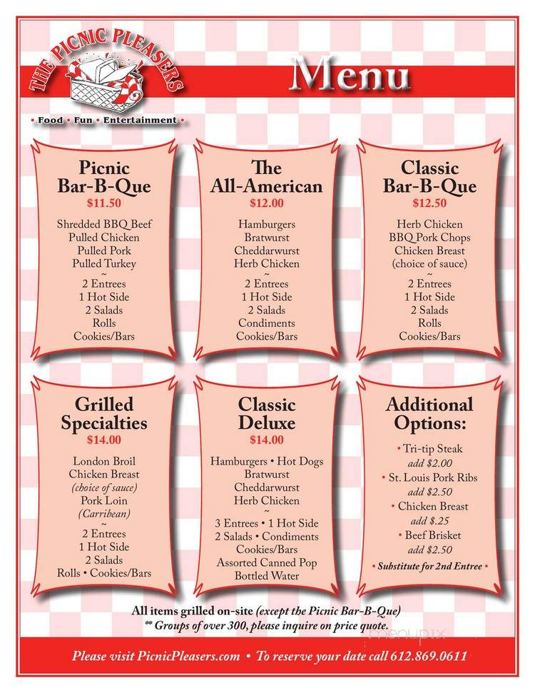 Picnic Pleasers - Minneapolis, MN menu_pic