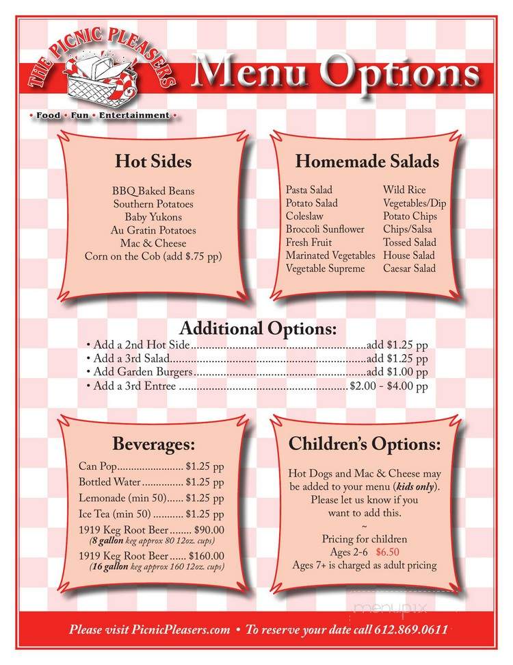 Picnic Pleasers - Minneapolis, MN menu_pic