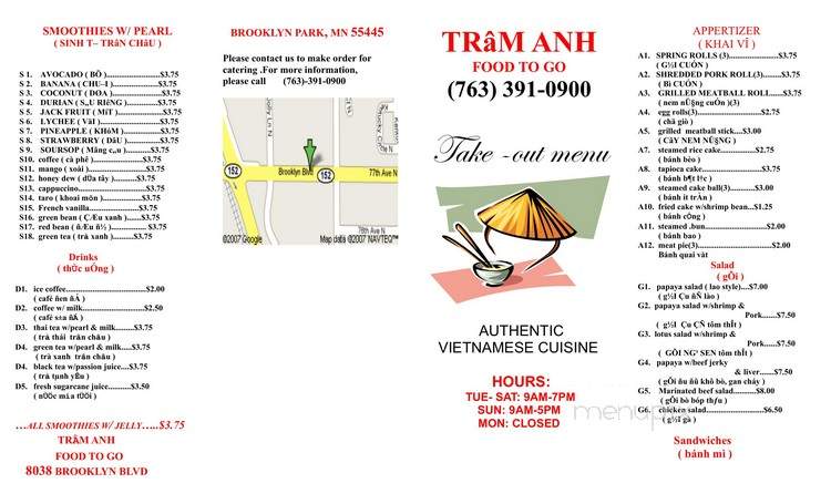 Tram Anh Food To Go, Deli - Minneapolis, MN menu_pic