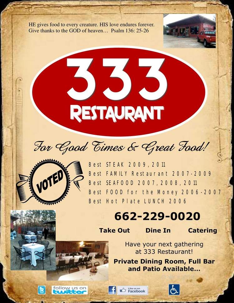 333 Restaurant - Grenada, MS