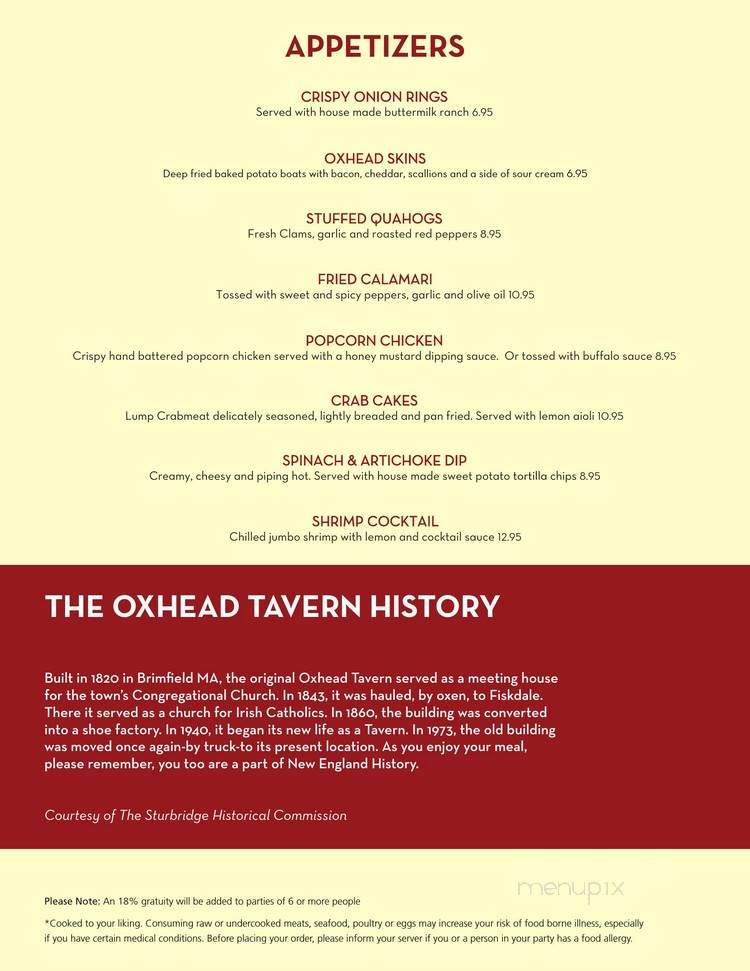 Oxhead Tavern - Sturbridge, MA