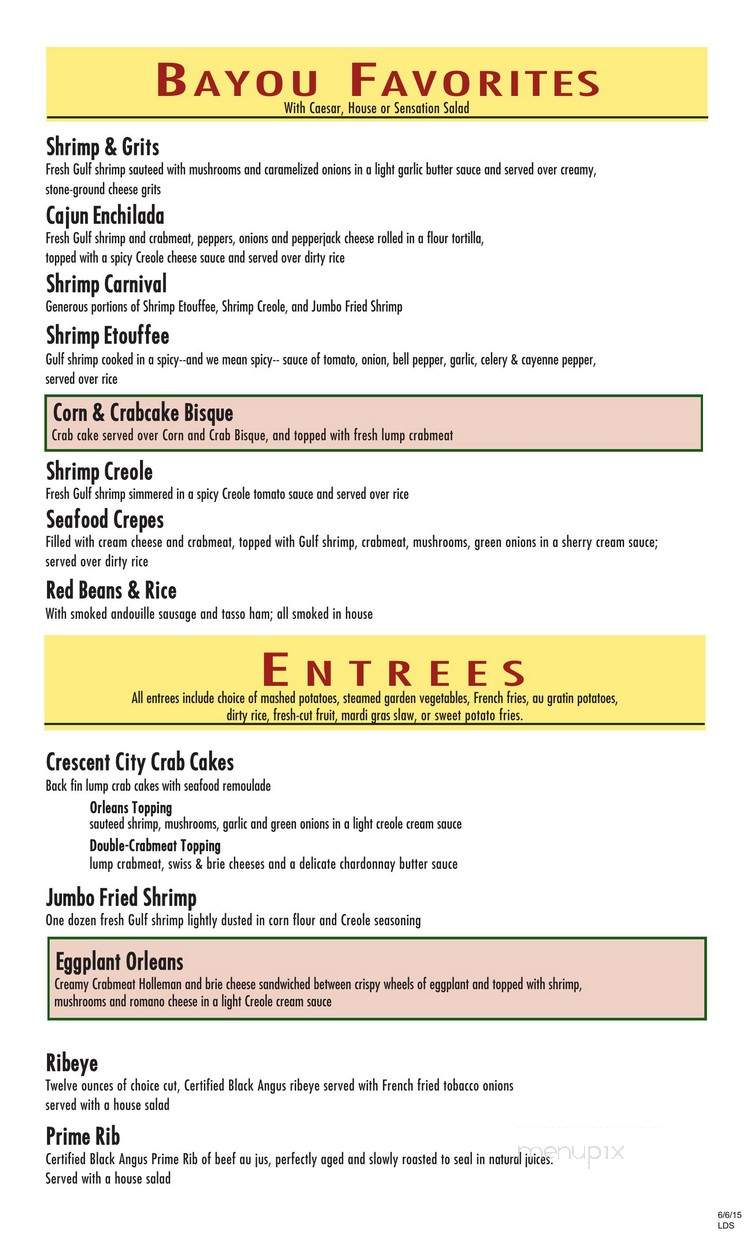 Branch - Hattiesburg, MS menu_pic