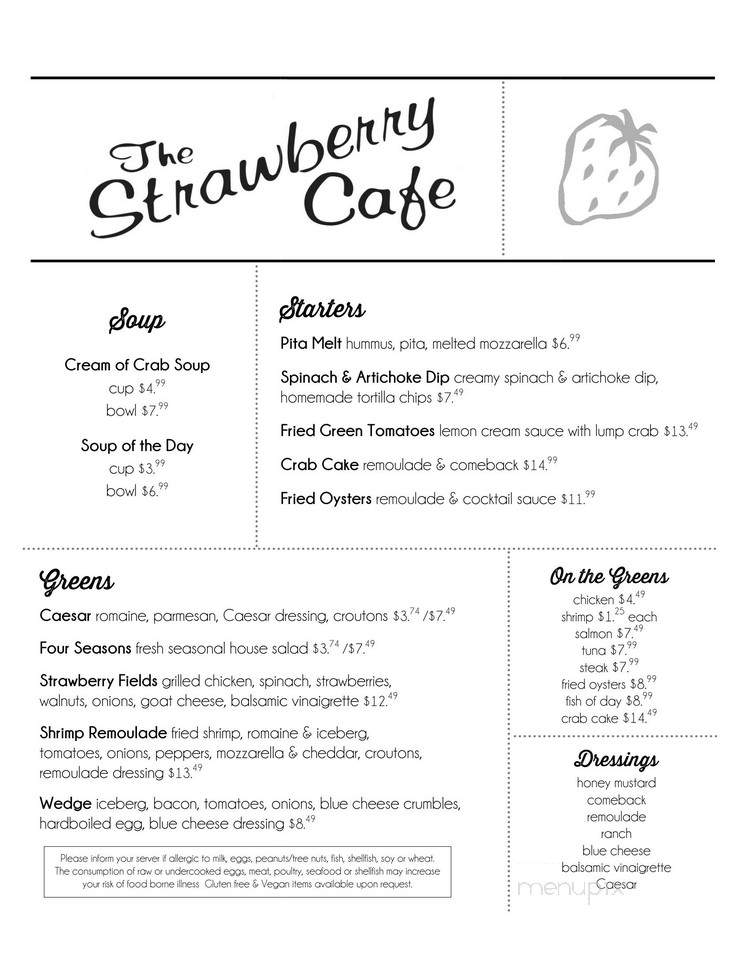 Strawberry Cafe - Madison, MS menu_pic