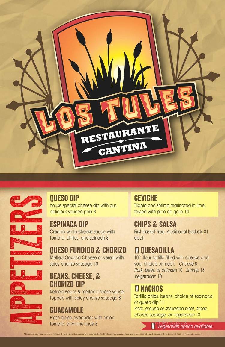 Los Tules - Kearney, MO menu_pic