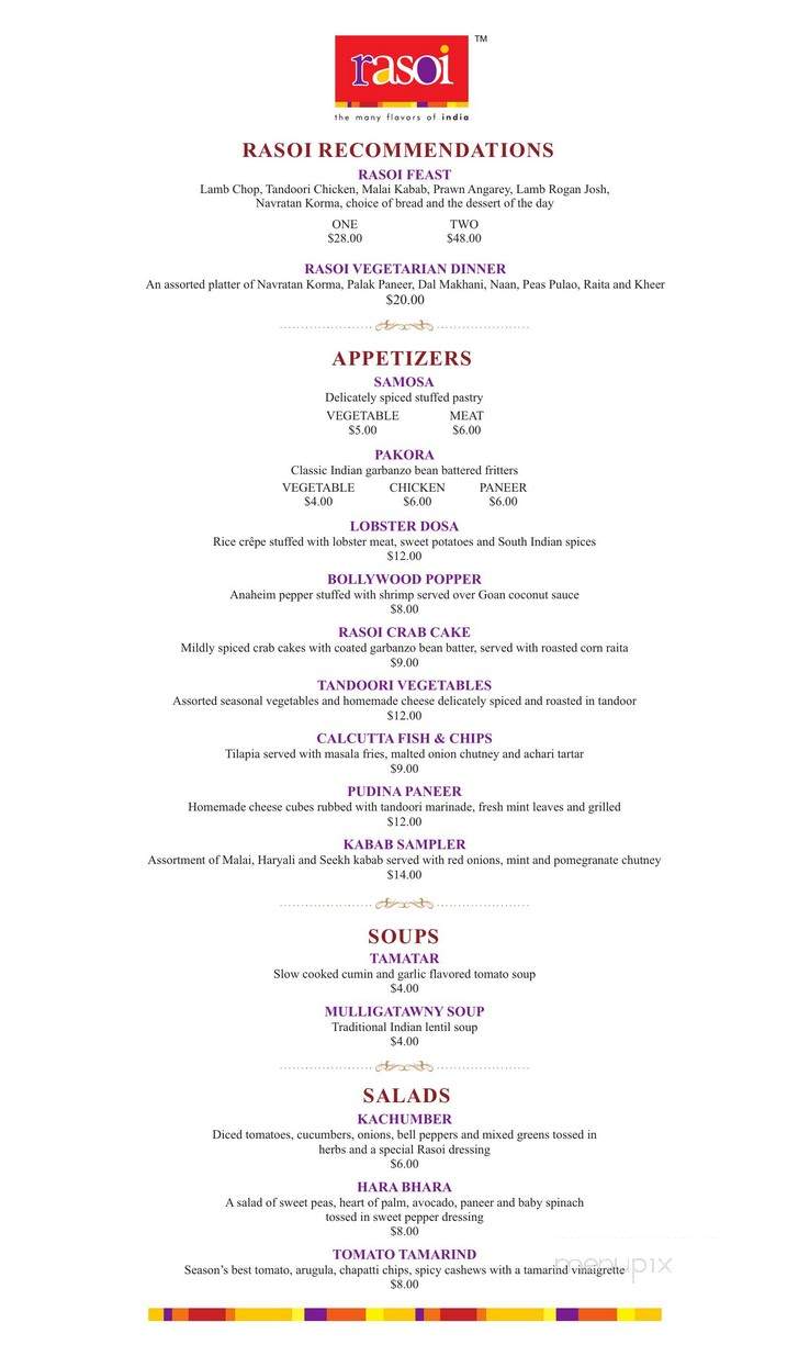India's Rasoi - Saint Louis, MO menu_pic