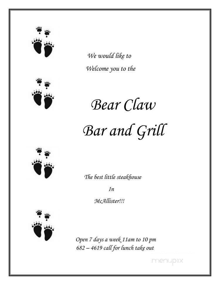 Bear Claw Bar & Grill - McAllister, MT
