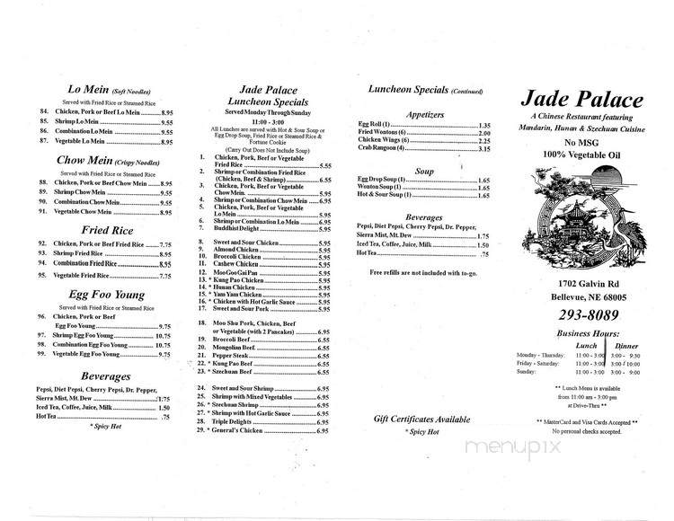 Jade Palace - Bellevue, NE
