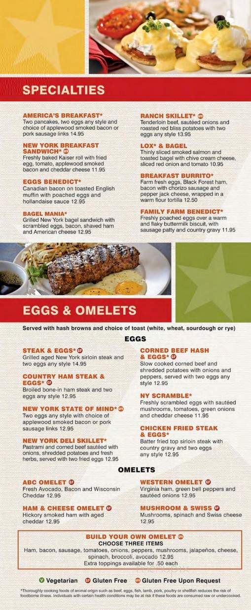 America Restaurant - Las Vegas, NV menu_pic