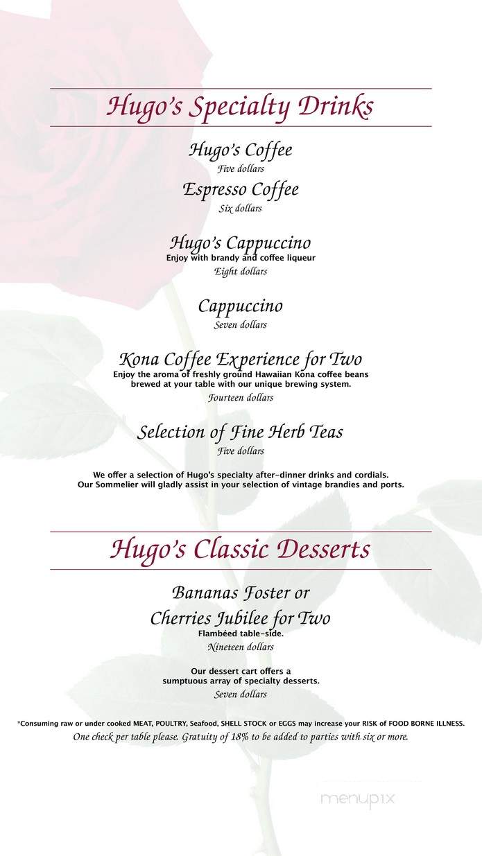 Magnolia's Veranda - Las Vegas, NV menu_pic