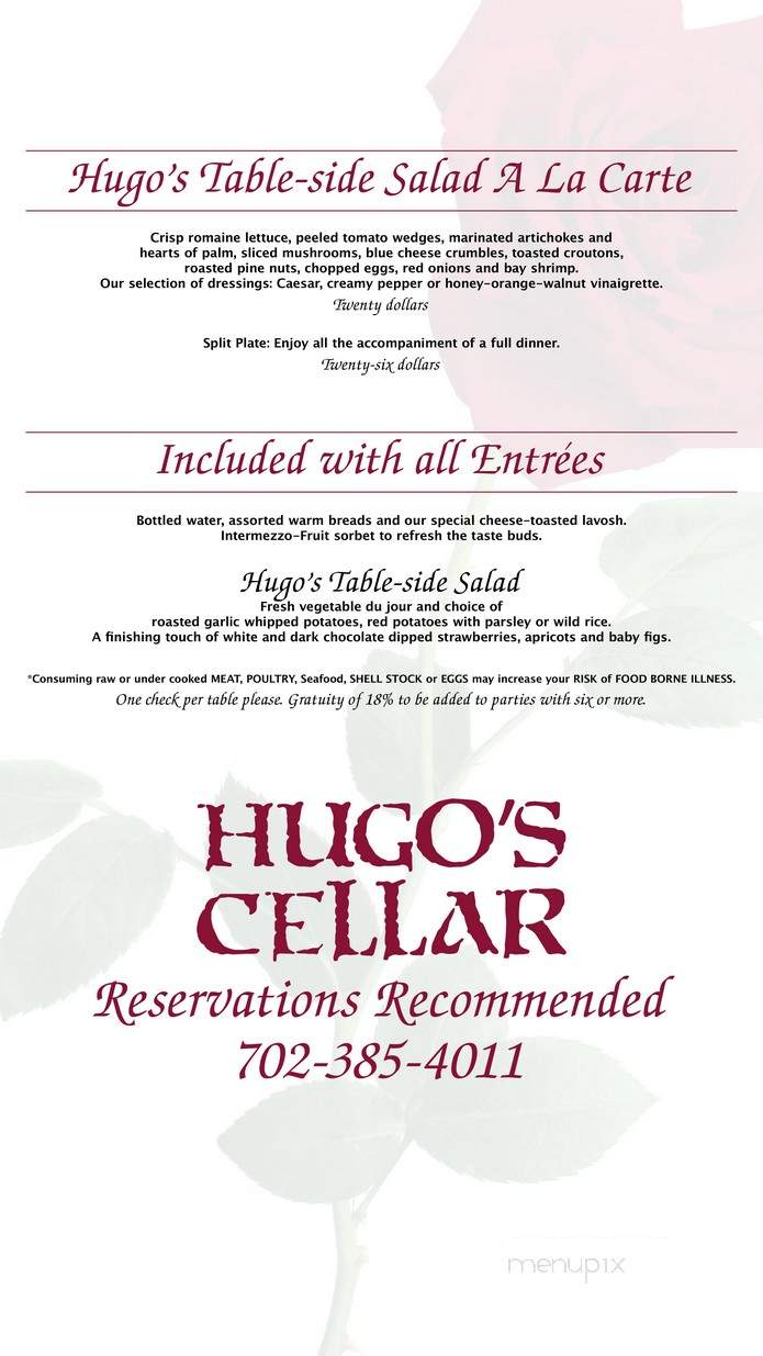 Magnolia's Veranda - Las Vegas, NV menu_pic