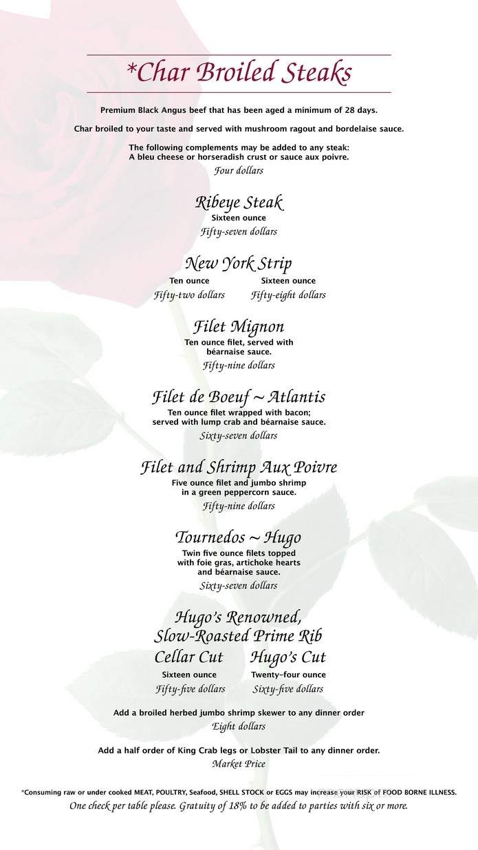 Magnolia's Veranda - Las Vegas, NV menu_pic