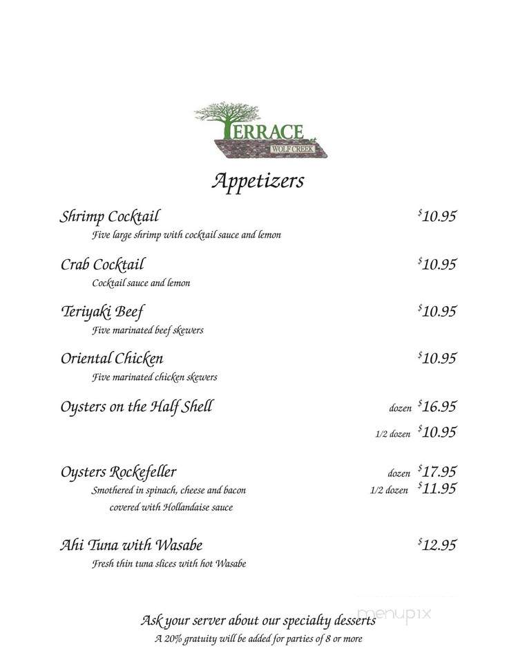Terrace At Wolf Creek - Mesquite, NV menu_pic