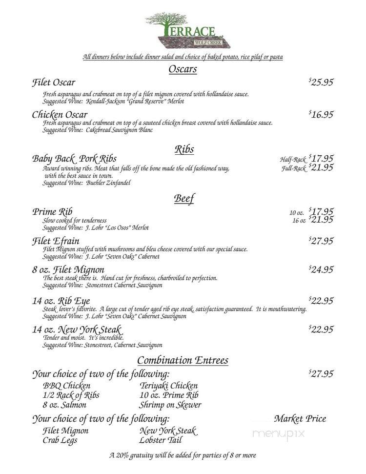Terrace At Wolf Creek - Mesquite, NV menu_pic