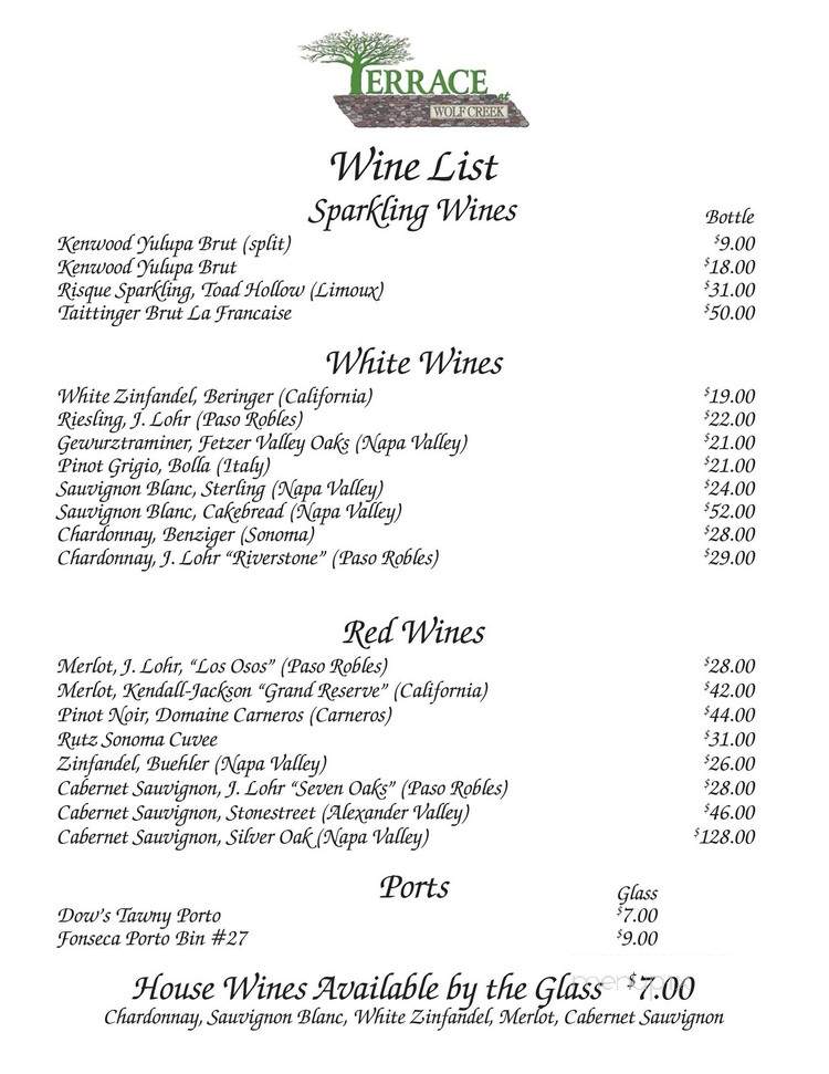 Terrace At Wolf Creek - Mesquite, NV menu_pic
