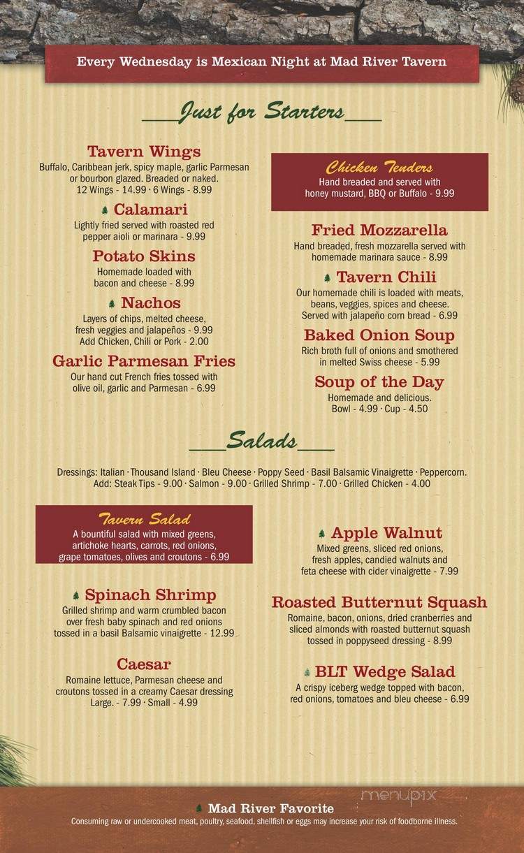 Mad River Tavern - Campton, NH menu_pic