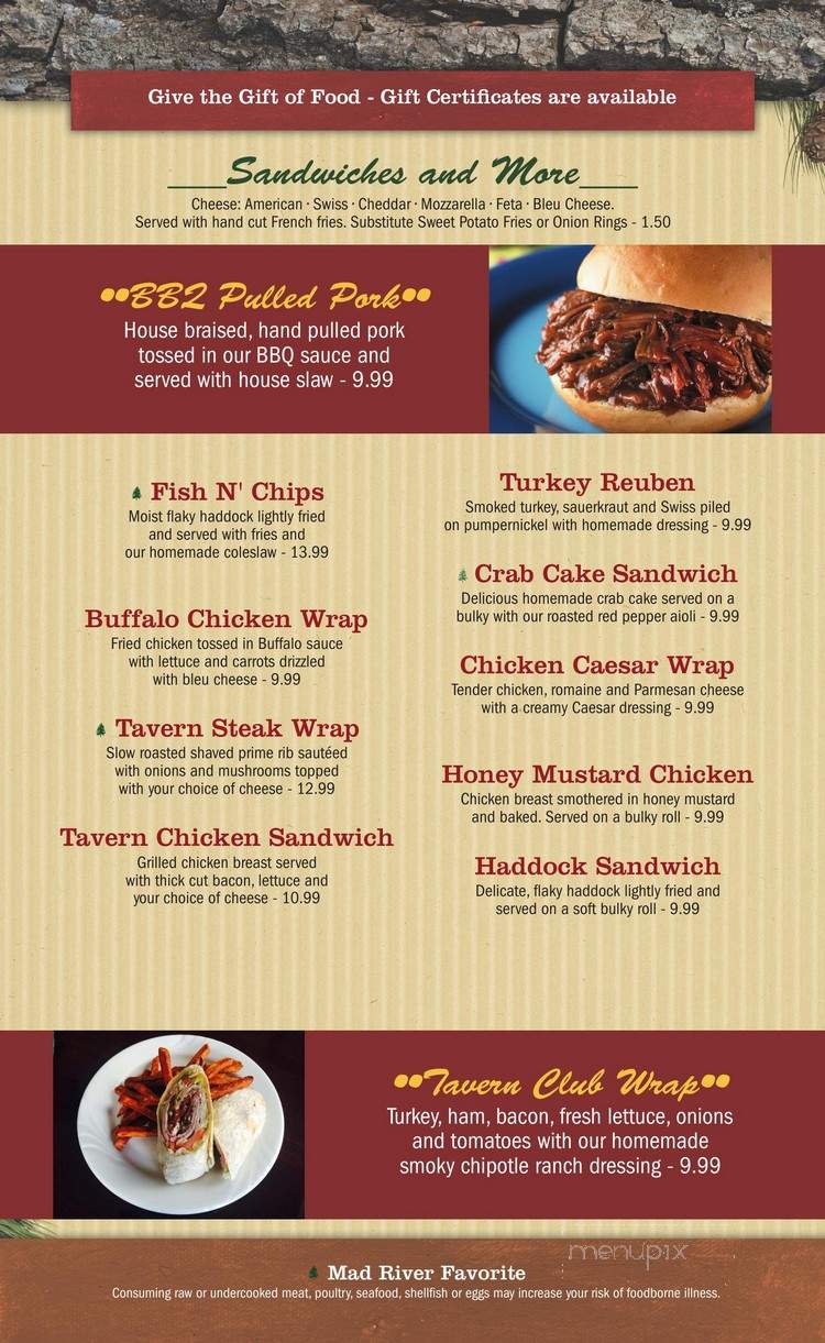 Mad River Tavern - Campton, NH menu_pic
