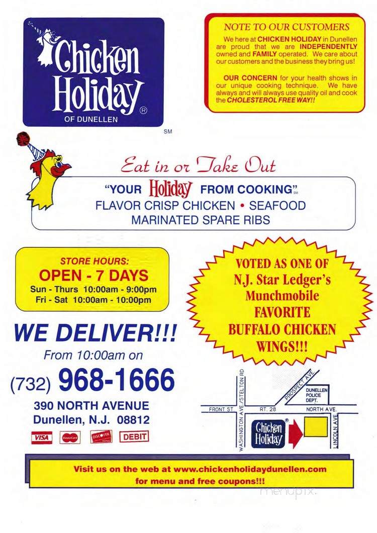 Chicken Holiday - Staten Island, NY menu_pic