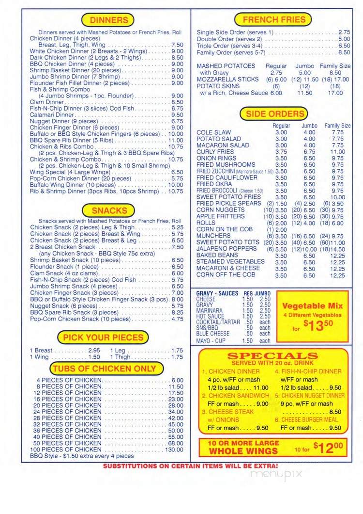 Chicken holiday menu discount