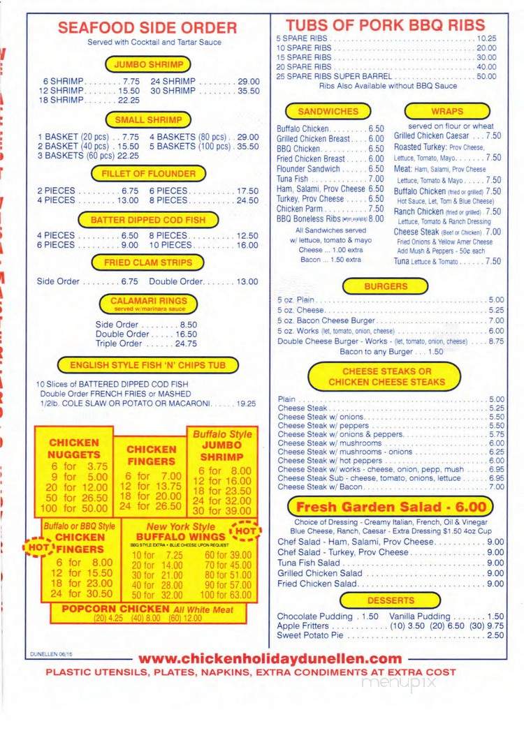 Chicken Holiday - Staten Island, NY menu_pic