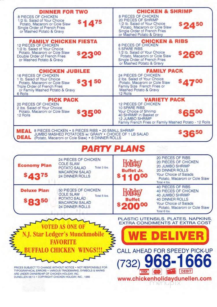 Chicken Holiday - Staten Island, NY menu_pic