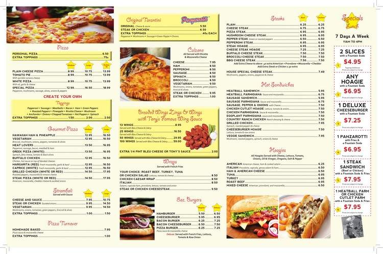 Sally Star - Atco, NJ menu_pic
