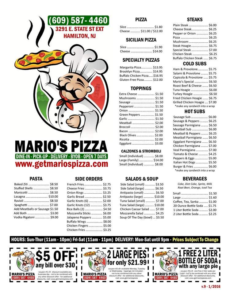 Mario's Pizza - Hamilton, NJ