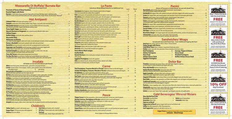 Massimo's Trattoria - Robbinsville, NJ menu_pic