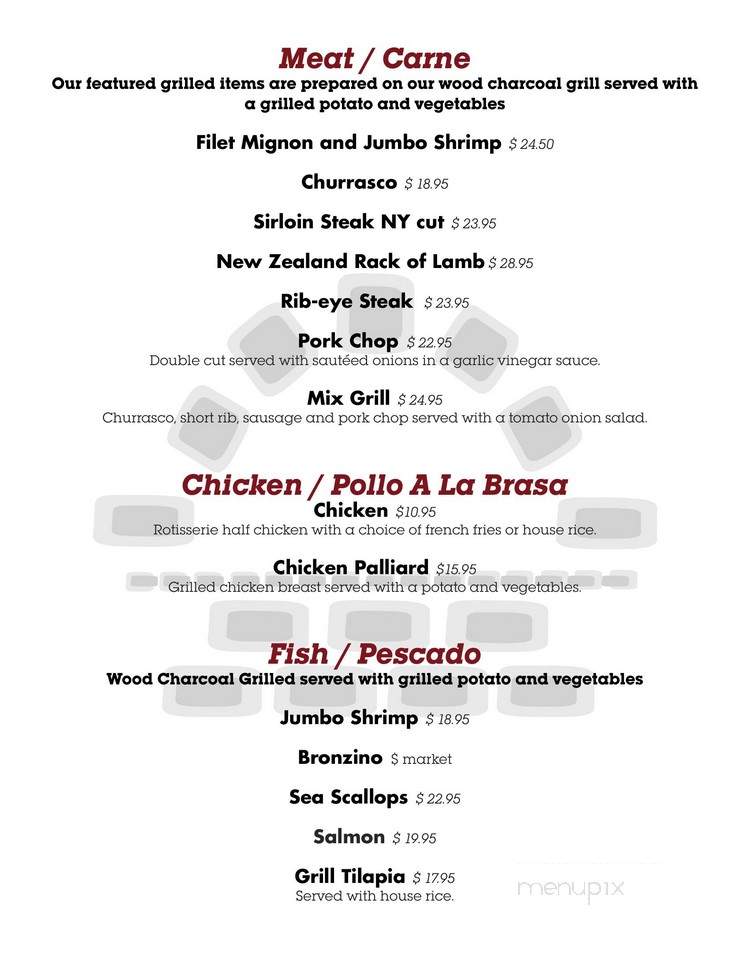 Churrasco - Lake Hiawatha, NJ menu_pic