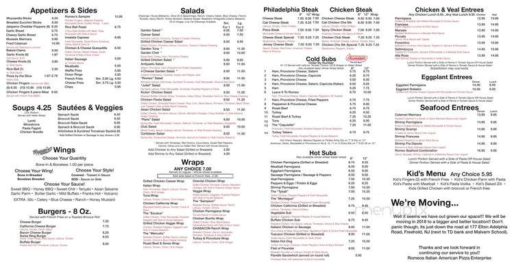 Romeo's Express - Freehold, NJ menu_pic
