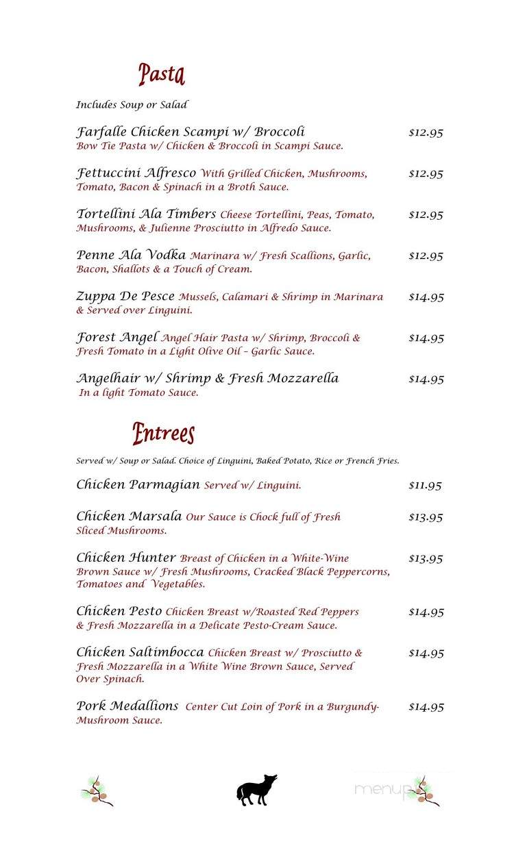 Timbers - Oakland, NJ menu_pic