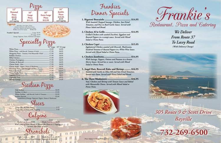 Frank's Pizza & Restaurant - Bayville, NJ menu_pic