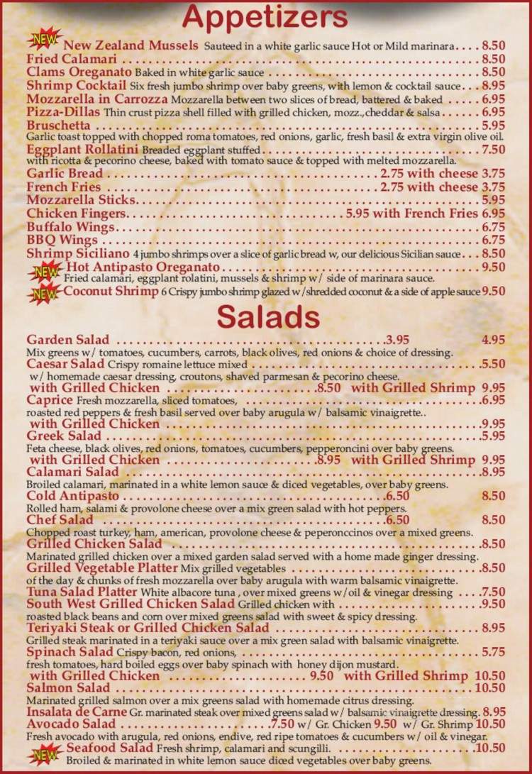 Foschini's Brick Oven Kitchen - Lyndhurst, NJ menu_pic