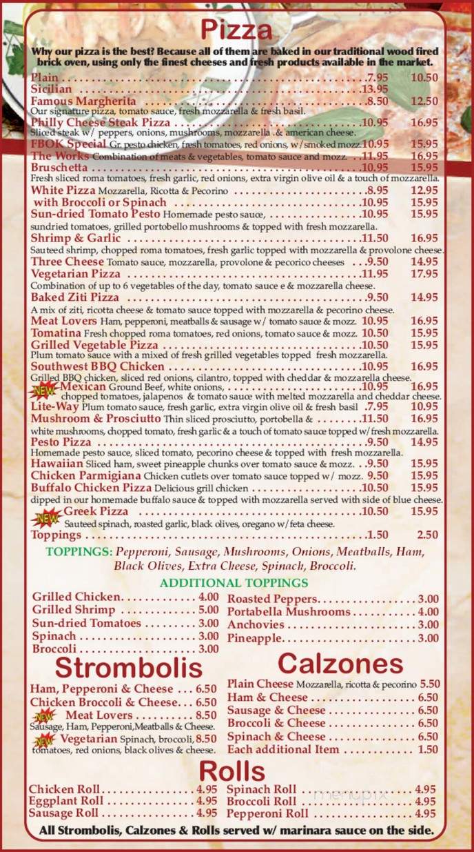 Foschini's Brick Oven Kitchen - Lyndhurst, NJ menu_pic
