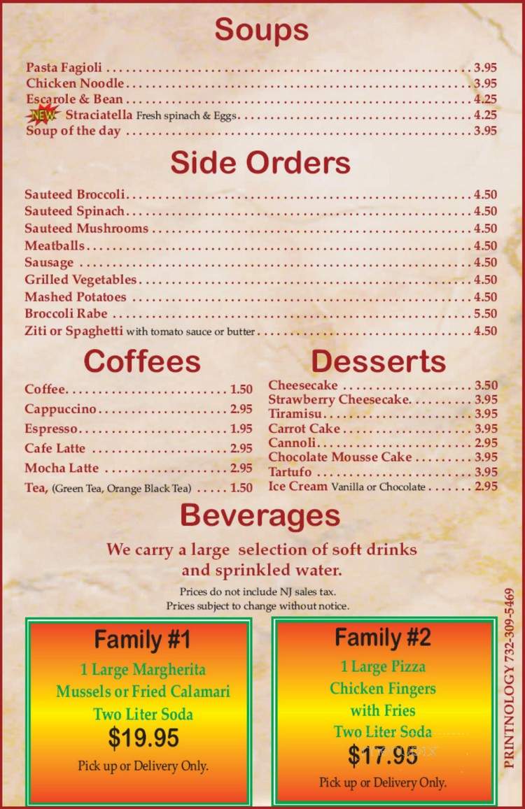 Foschini's Brick Oven Kitchen - Lyndhurst, NJ menu_pic