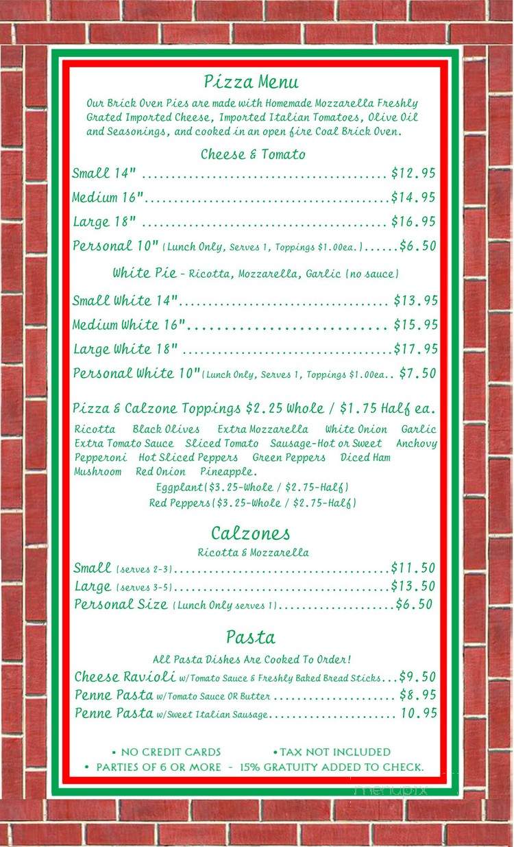 Brooklyn's Brick Oven Pizzeria - Hackensack, NJ menu_pic