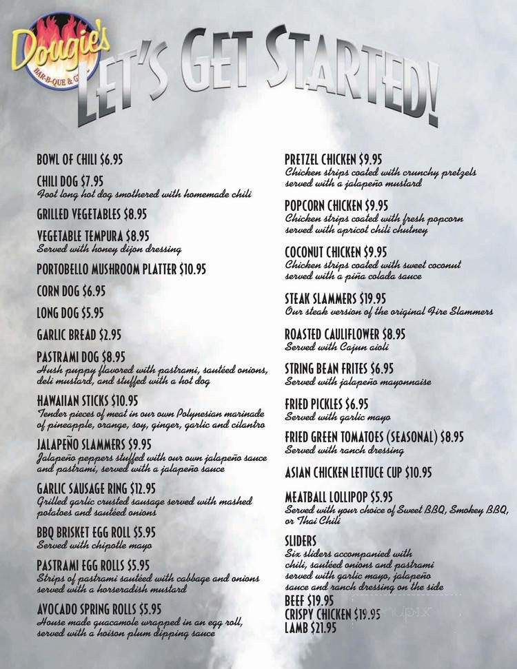 Dougies Bar-B-Que - Teaneck, NJ menu_pic