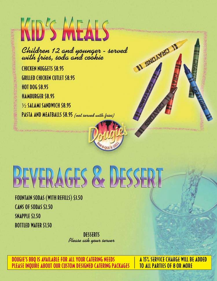 Dougies Bar-B-Que - Teaneck, NJ menu_pic