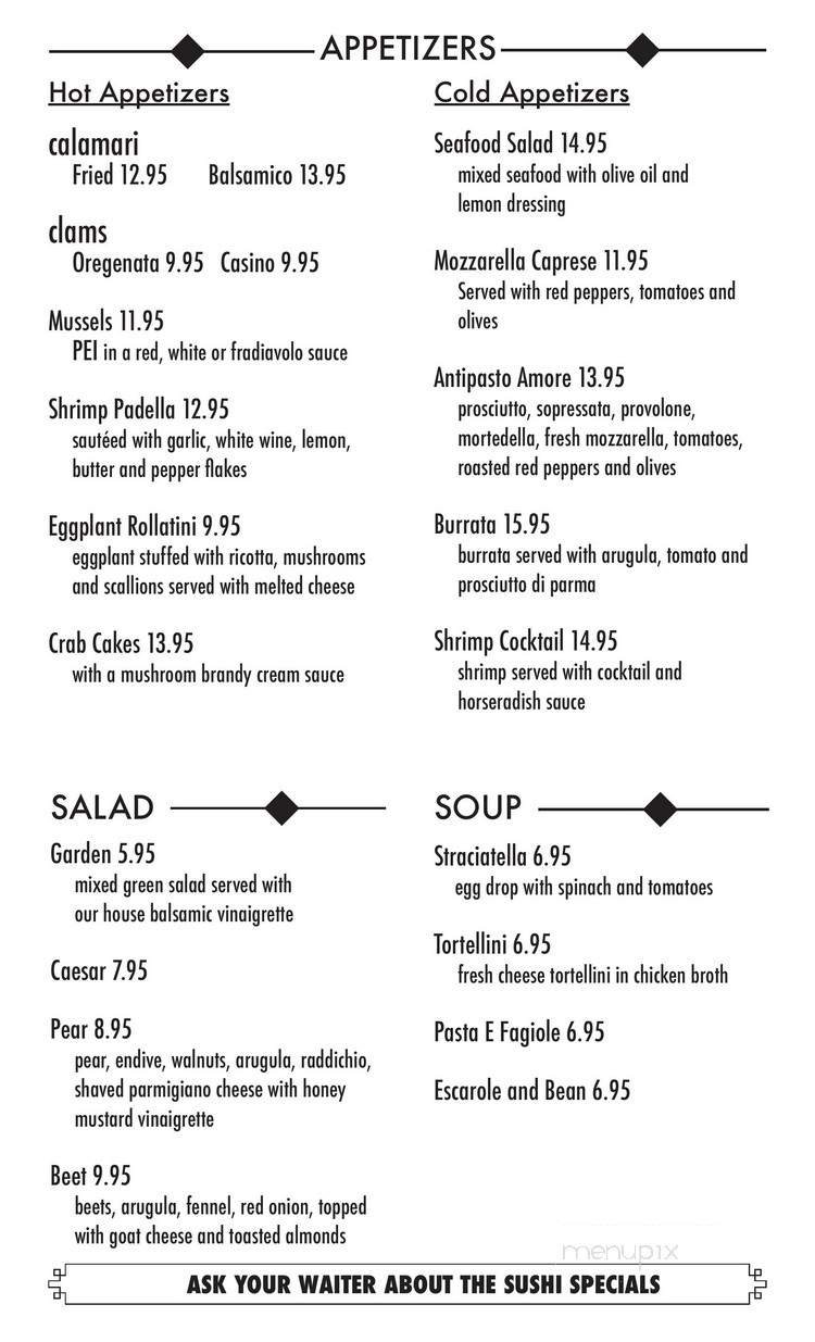 Amore Cucina Restaurant - Totowa, NJ menu_pic