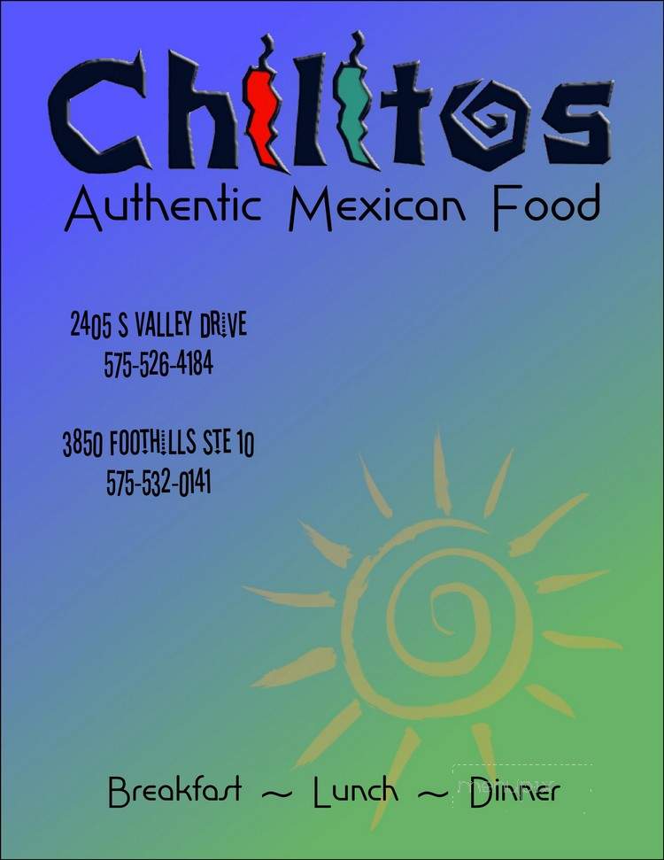 Chilitos Restaurant - Las Cruces, NM menu_pic