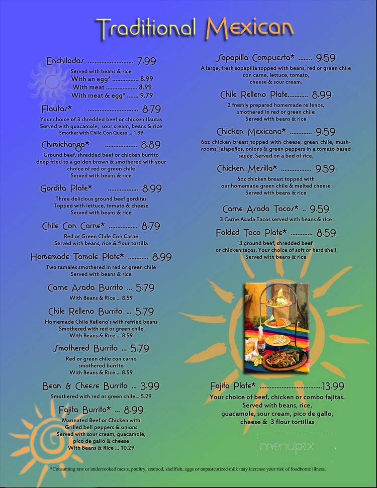 Chilitos Restaurant - Las Cruces, NM menu_pic