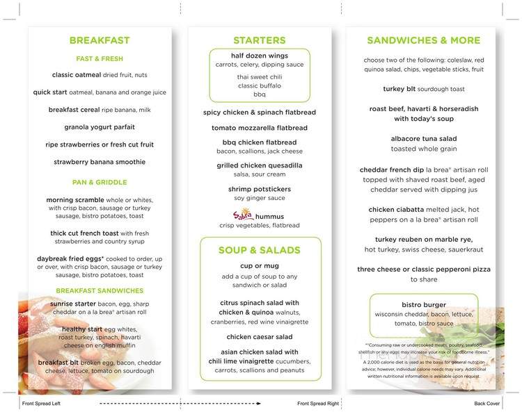 The Bistro - La Crosse, WI menu_pic