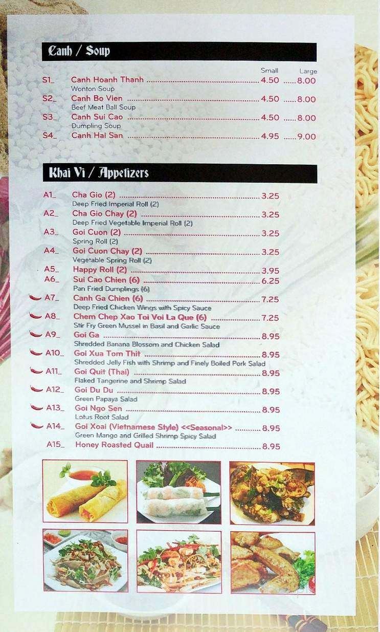 Saigon Far East - Albuquerque, NM menu_pic