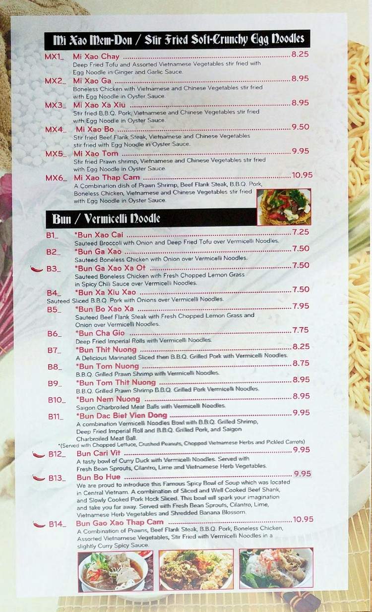 Saigon Far East - Albuquerque, NM menu_pic