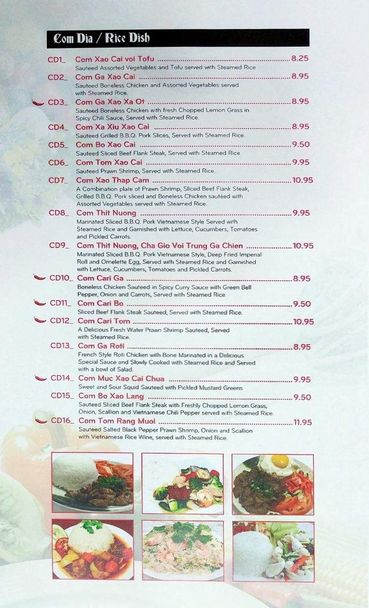 Saigon Far East - Albuquerque, NM menu_pic