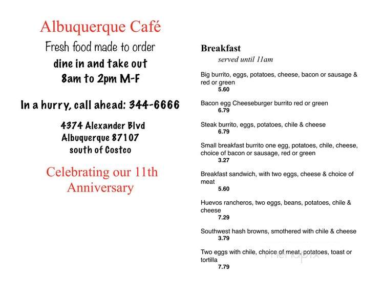 Albuquerque Cafe - Albuquerque, NM