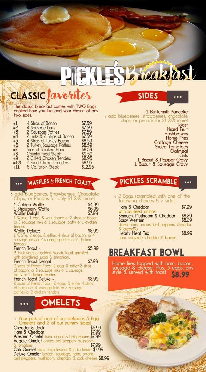 Pickles Restaurant - Edmond, OK menu_pic