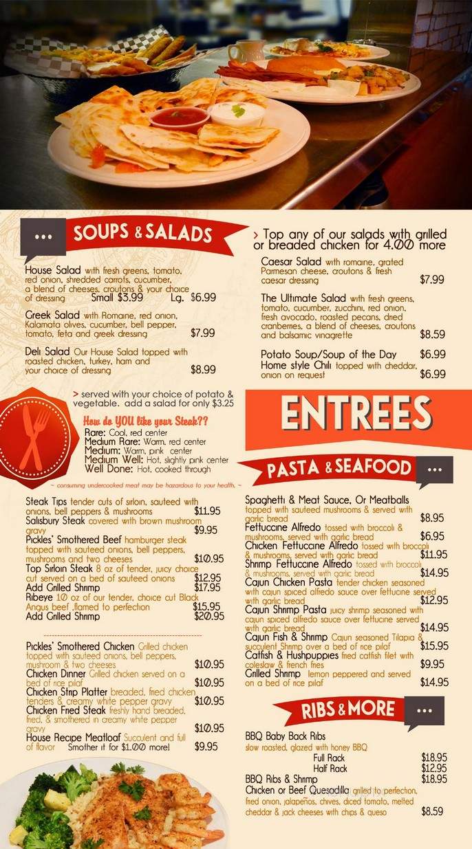 Pickles Restaurant - Edmond, OK menu_pic