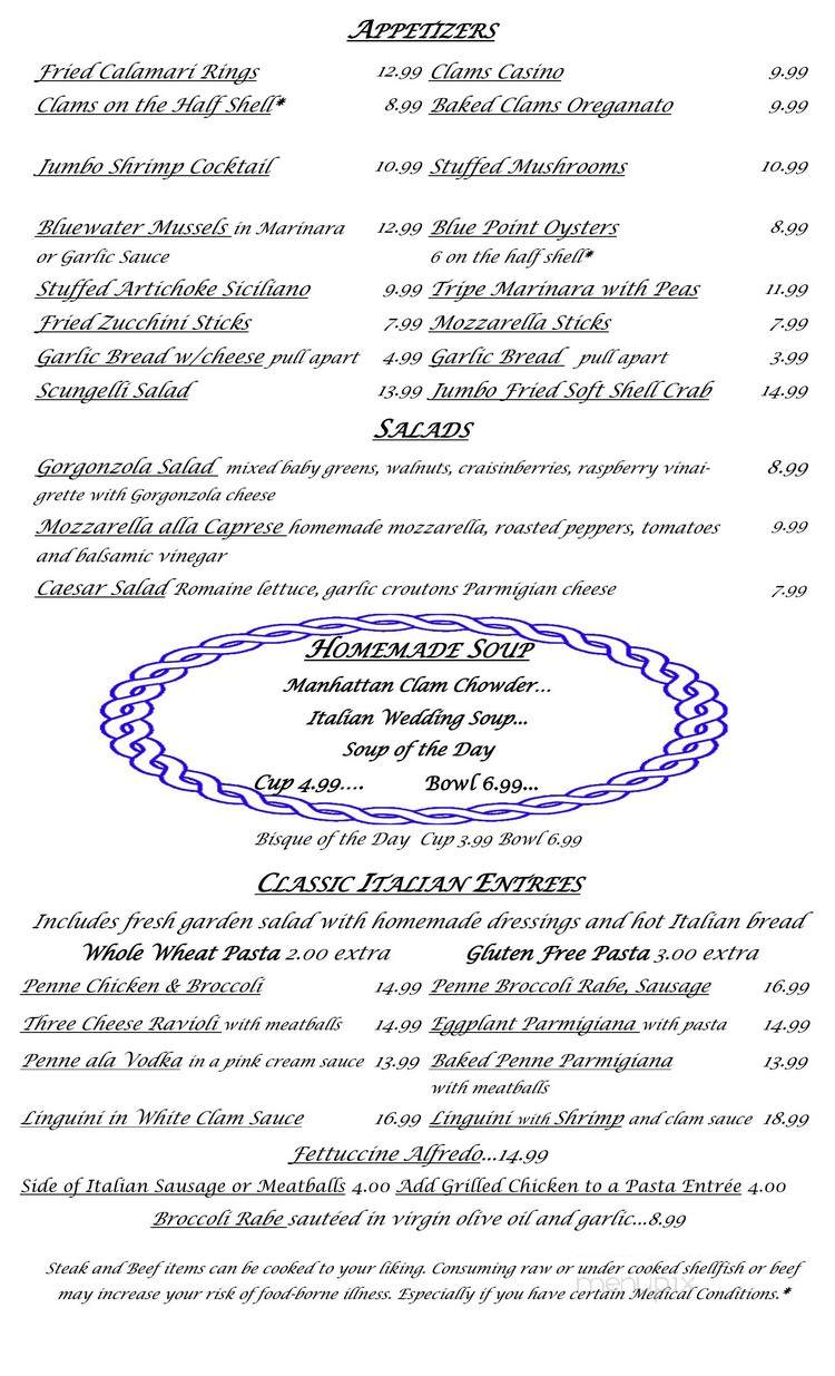 Alletto's Restaurant - Lindenhurst, NY menu_pic