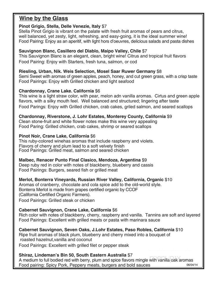 Boat House Restaurant - Lake Placid, NY menu_pic
