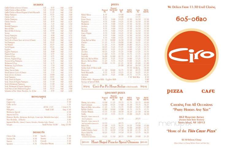 Ciros Pizza Cafe - Staten Island, NY